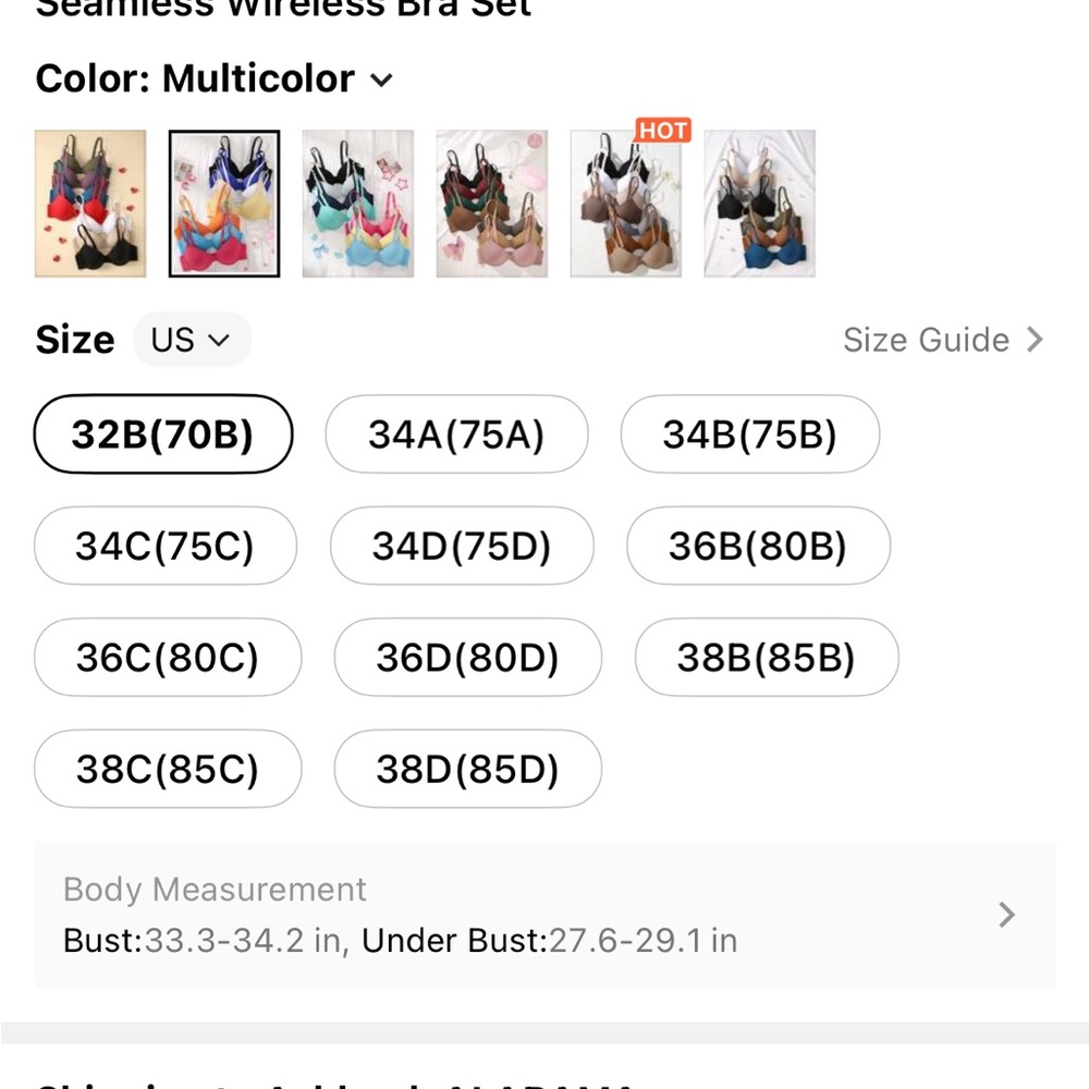 Women's Multi-Color Bra Set of 7 - Picture 5 of 8